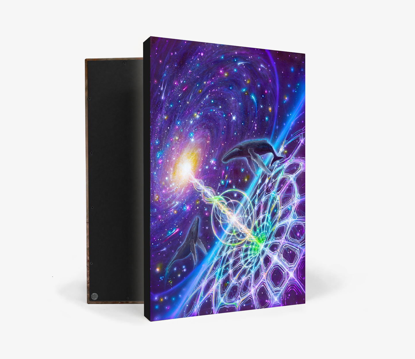 'Whales in the Space Time Continuum' Canvas Print by Sean Zenner