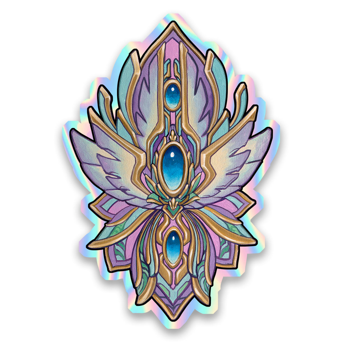 'Jewel in the Lotus 1' Holographic Sticker