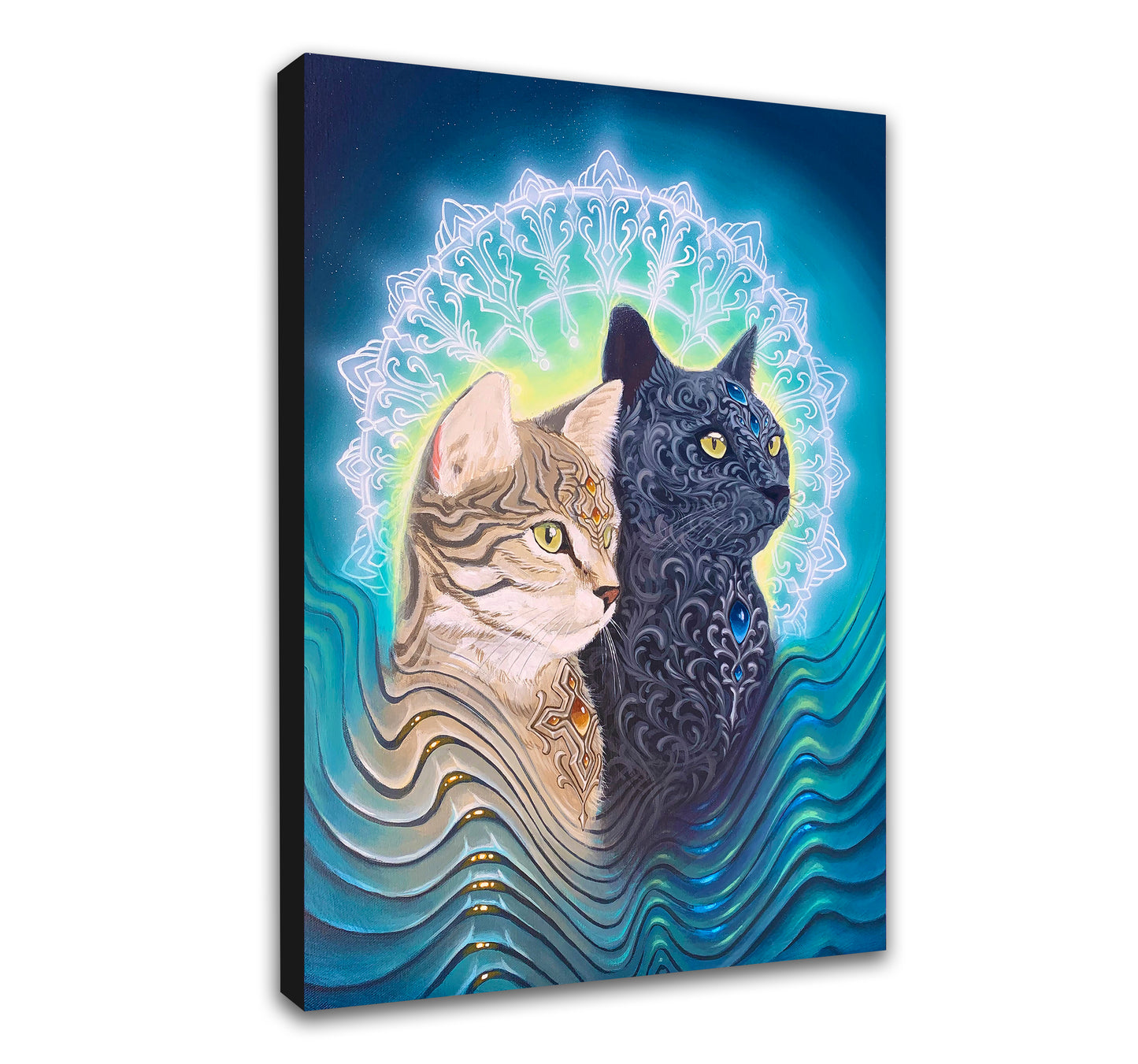 'Psychedelic Kitties' Canvas Print