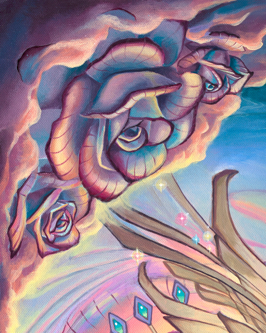 'Rose Portal' Original Painting by Sean Zenner and Shannon Miguela