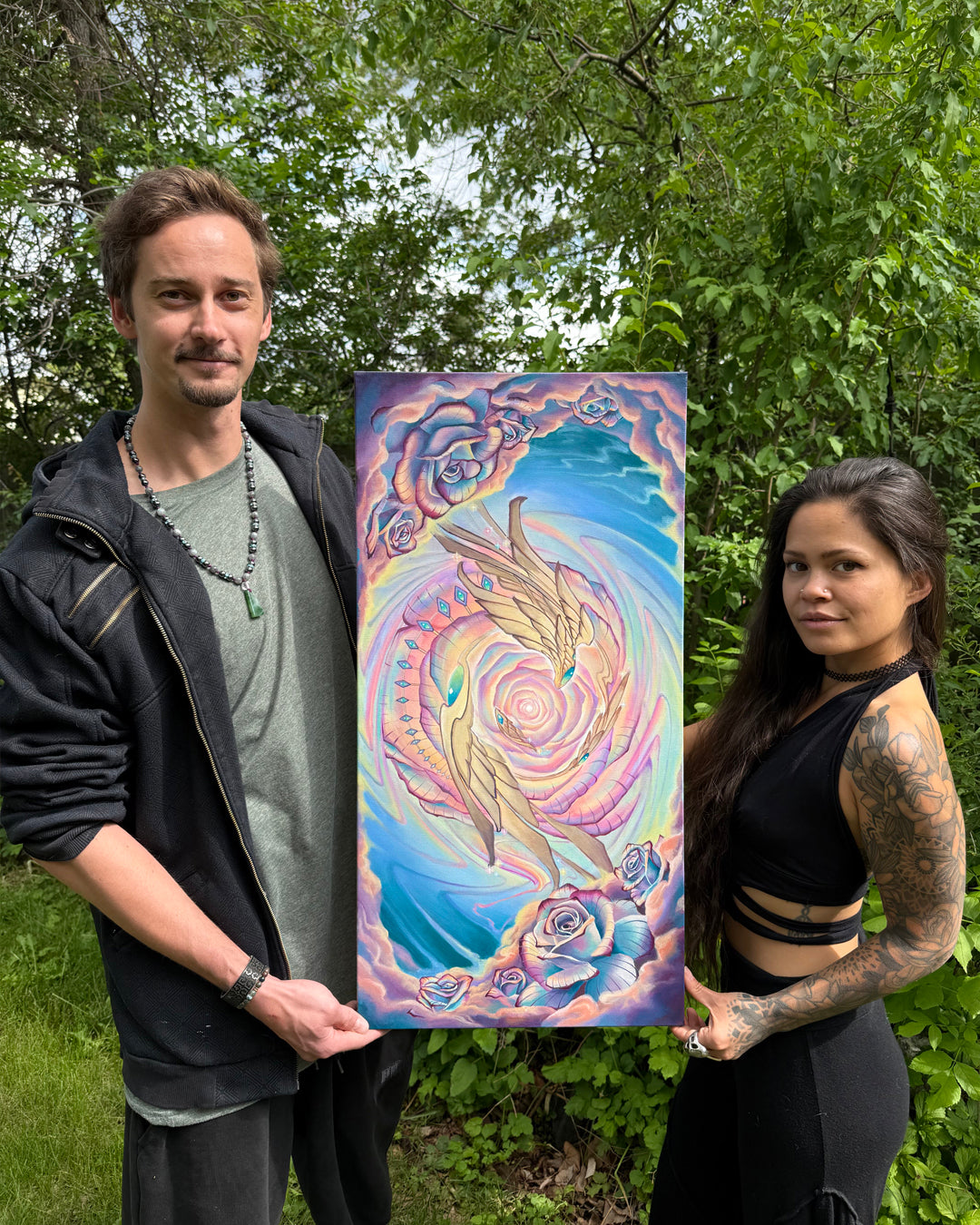 'Rose Portal' Original Painting by Sean Zenner and Shannon Miguela