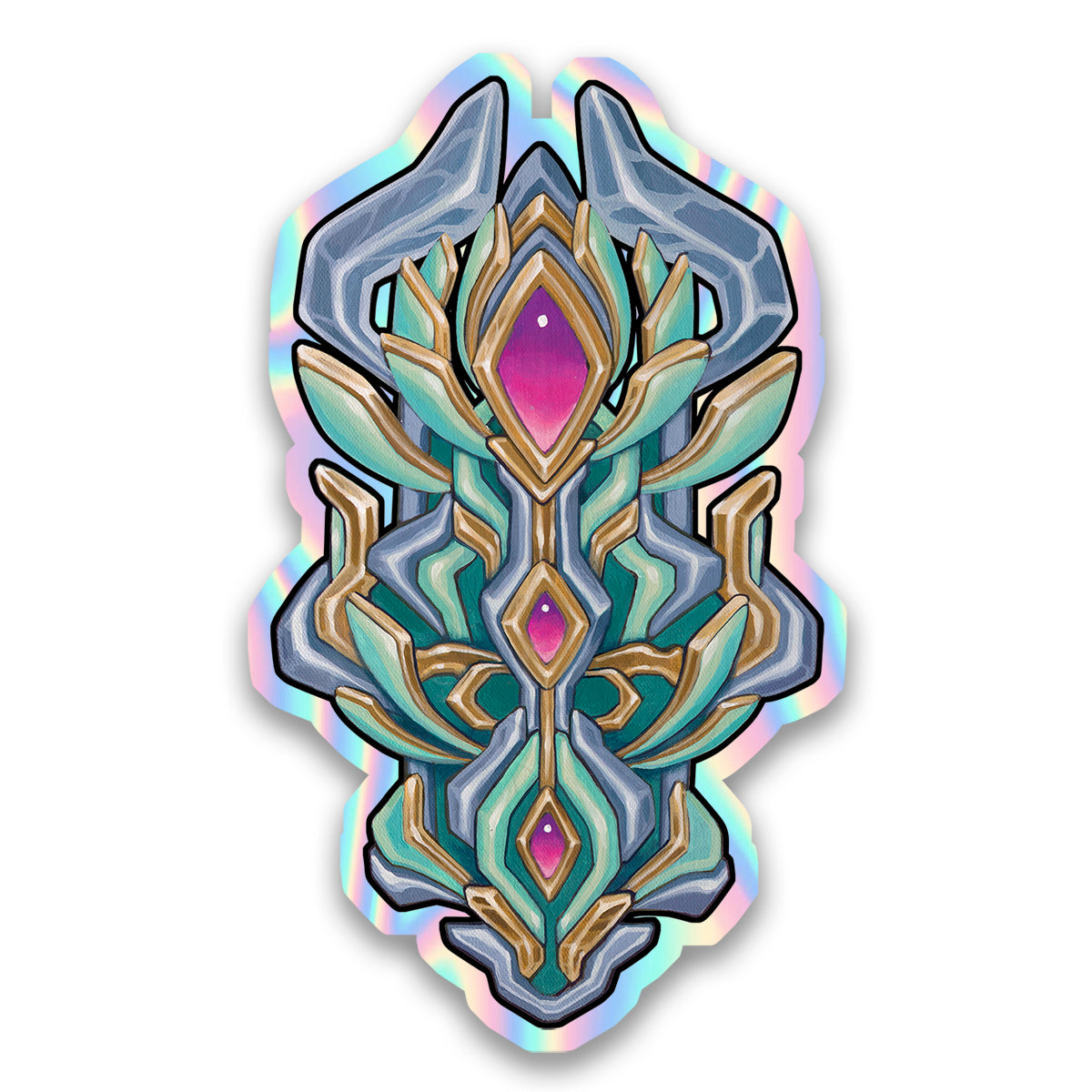 'Jewel in the Lotus 2' Holographic Sticker