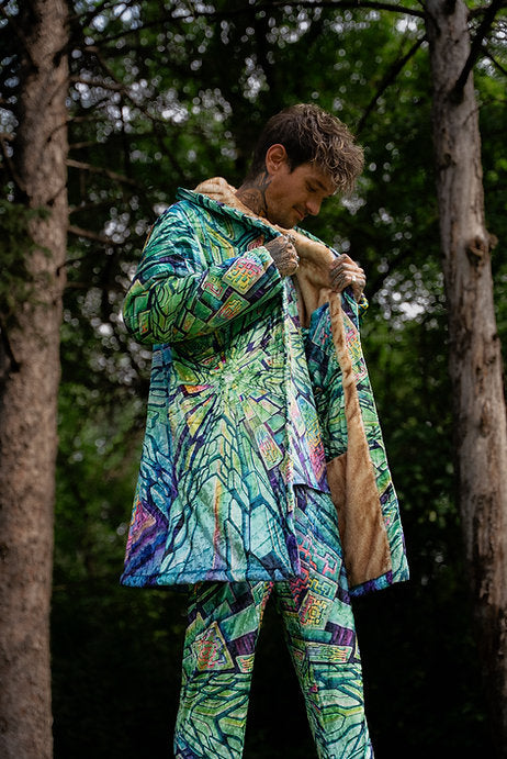 "Hyperspace" Crushed velvet cloak by Sean Zenner