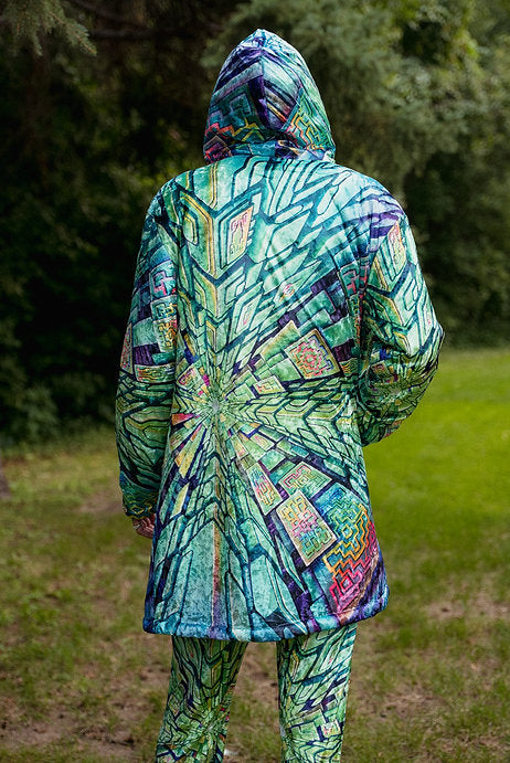 "Hyperspace" Crushed velvet cloak by Sean Zenner