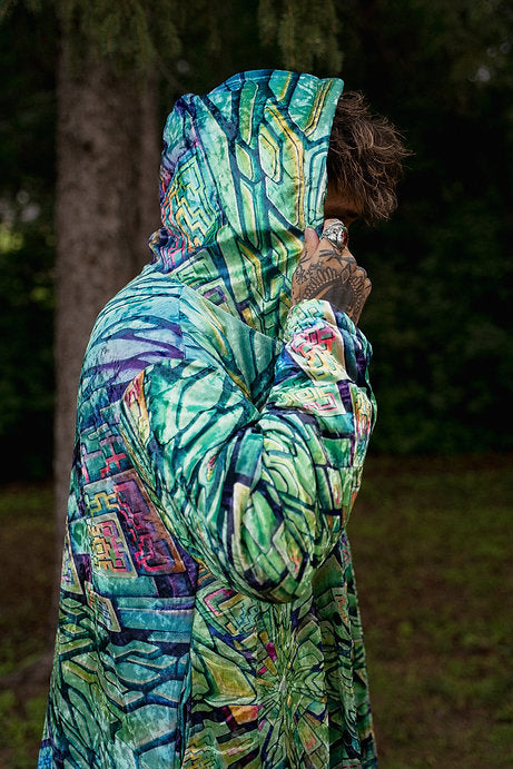 "Hyperspace" Crushed velvet cloak by Sean Zenner