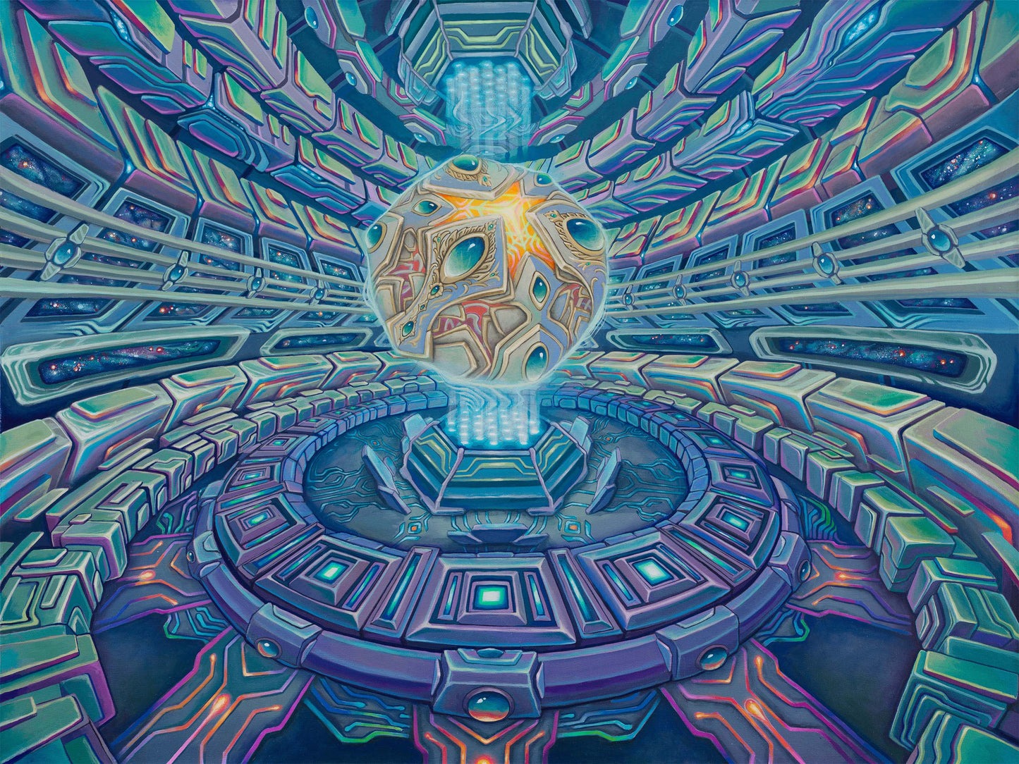 'Core Generator' Holographic Embossed Paper Print