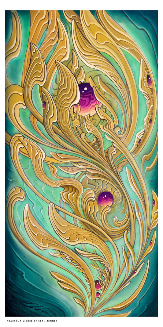 'Fractal Filigree' Paper Print