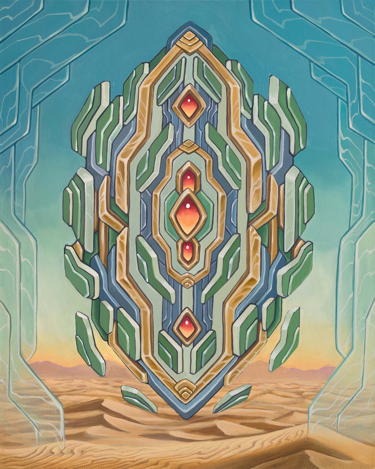 'Techtonic Totem' Original Painting