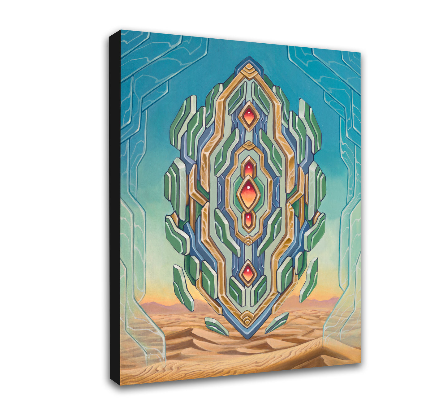 'Techtonic Totem' Canvas Print by Sean Zenner