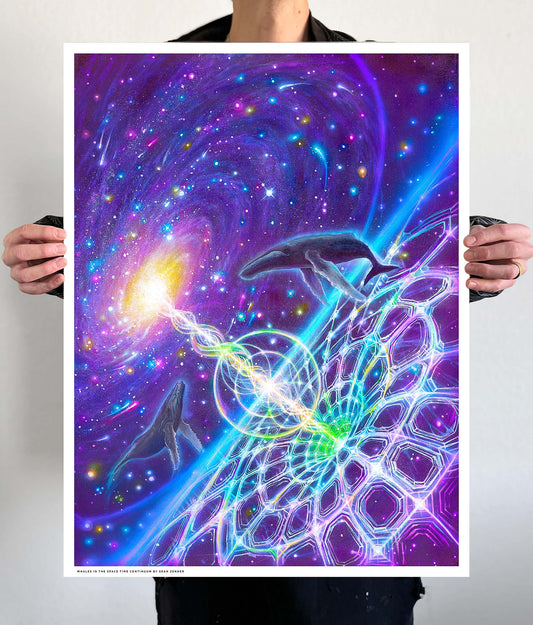 'Whales in the Spacetime Continuum' Paper Print