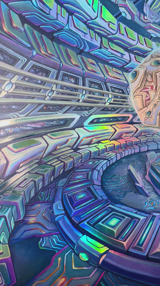 'Core Generator' Holographic Embossed Paper Print